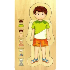 Wooden Jigsaw Puzzle Bundle - Human Body Boy & Girl