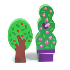 Wooden Small World Tree Set. 4Pcs